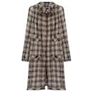 Chanel & Karl Lagerfeld 2005 Brown and multicolor wool-blend plaid tweed coat