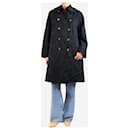 Black double-breasted bow jacquard coat - size S - Autre Marque