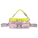 Sac à bandoulière convertible Baguette multipoche en nylon vert Fendi