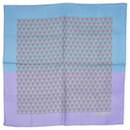 Hermès Blue Printed Silk Handkerchief