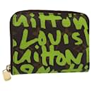 LOUIS VUITTON Monogram Graffiti Zippy Coin Purse Green M93709 LV Auth 137387 - Louis Vuitton