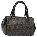 Sac à main en toile Zucca FENDI marron noir Auth 137564 - Fendi