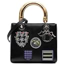 Dior Black Medium Calfskin Patch Embellished Lady Dior