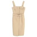 Alexander McQueen Midi Dress in Beige Cotton  - Alexander Mcqueen