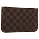 LOUIS VUITTON Poche Neverfull PM Damier Ebene Auth LV 134681 - Louis Vuitton