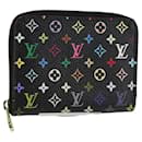LOUIS VUITTON Monogram Multicolor Zippy Coin Purse Black M93740 LV Auth 134682V - Louis Vuitton