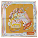 Hermès Yellow Gavroche Chevaloscope Neon Pointille Silk Scarf