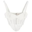 Dion Lee Contour Combo Corset Top in White Viscose - Autre Marque
