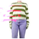 Red and cream striped cashmere jumper - size M - Autre Marque