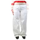 White wide-leg jeans - size UK 8 - Autre Marque