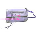 Balenciaga Pink Leather Pochette Envelope Bag