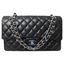 NEW CHANEL 11.12 TIMELESS CLASSIC MEDIUM BLACK LEATHER HANDBAG - Chanel