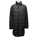 Prada Sport Linea Rossa Black 2012 Logo Plaque Reversible Mid Length Puffer Coat - Autre Marque