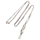 Gucci Bamboo Drop Pendant Necklace Sterling Silver