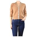 Biscuit cashmere cardigan - size UK 10 - Autre Marque