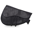 Dior Black Oblique Perforated Calfskin Galaxy Saddle Bag