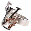 Louis Vuitton Silver Palladium Plated Enamel Fairytale Cocktail Ring