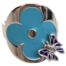 Louis Vuitton Silver Silver Plated Enamel Fairytale Ring
