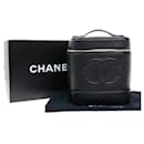 Chanel Vintage Timeless Cosmetic Case Caviar Tall
