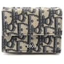 Dior Oblique Jacquard Canvas Trifold Wallet