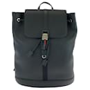 Gucci Leather Backpack Black Silver Hardware