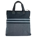 Gucci Diamante Nylon Leather Tote Bag