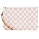 Louis Vuitton White Damier Azur Neverfull MM Pouch