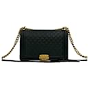 Chanel Boy Chanel Coco Mark Lambskin Chain Shoulder Bag