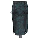 Acler Black/Emerald Harwich Lace Up Midi Skirt - Autre Marque