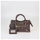Balenciaga Cacao Mini RGH Leather Classic City Bag