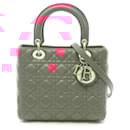 Christian Dior Lady Dior Leather Handbag Pink