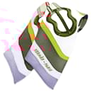 Écharpe Twilly en soie 100% Hermès Coaching Multicolore