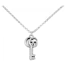 Gucci Double G Key 925 Silver Necklace