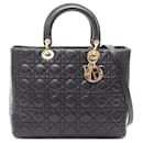 Dior Lady Dior Large Leather Handbag