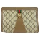 Gucci Vintage GG Supreme Canvas Leather Clutch