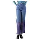Blue patch-pocket relaxed wide leg jeans - size UK 6 - Autre Marque