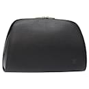 Pochete Cosmética Epi Dauphine GM Louis Vuitton Preta M48432 LV Auth fm4826