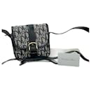 Christian Dior Trotter Leather Canvas Shoulder Bag