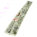 LOUIS VUITTON Bando Scarf Silk Beige LV Auth SW1504 - Louis Vuitton