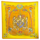FOULARD HERMES INDIA PAR CATY LATHAM 1986 EN SOIE CARRE 90 CM SILK SCARF - Hermès