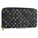 LOUIS VUITTON Monogram Multicolor Zippy Wallet Wallet Black M60243 Auth am8910V - Louis Vuitton