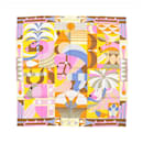 Hermès Carré 90 "Parade en Fanfare" Silk handkerchief in Purple