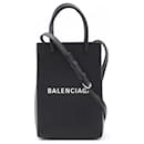 Balenciaga Leather Phone Holder Crossbody Bag