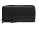 Dior Embossed Logo Leather Zip Wallet