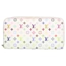 Louis Vuitton White Monogram Multicolore Zippy Long Wallet