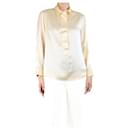 Cream silk satin blouse - size UK 8 - Autre Marque