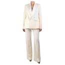 Cream wool two-piece suit set - size UK 10 - Autre Marque