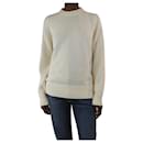 White towelled knit jumper - size XS - Autre Marque