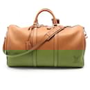 Louis Vuitton Keepall Bandouliere 50 Tan Boston Bag