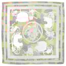 Hermès Carré 90 "MARBLE EX-LIBRIS" Cashmere & Silk handkerchief in Multicolor